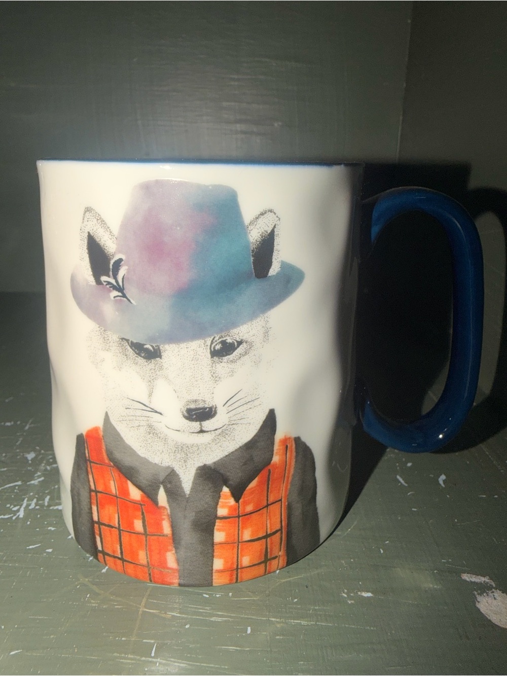 Signature Housewares Hipster Fox 10 fl. oz. Stoneware Coffee Mug Cup